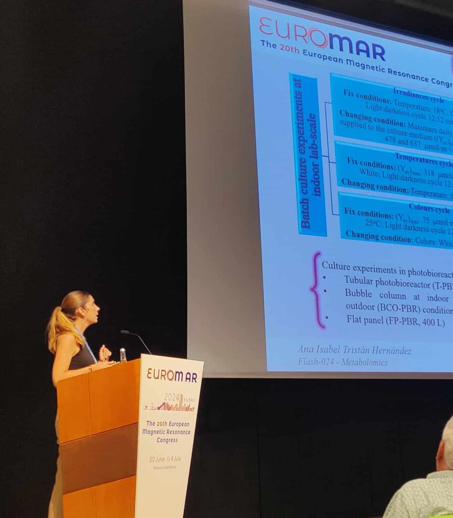 Anabel Presents a Flash Communication at the European Magnetic Resonance (Euromar) 2024: NMR Metabolomics for Screening Microalgae !