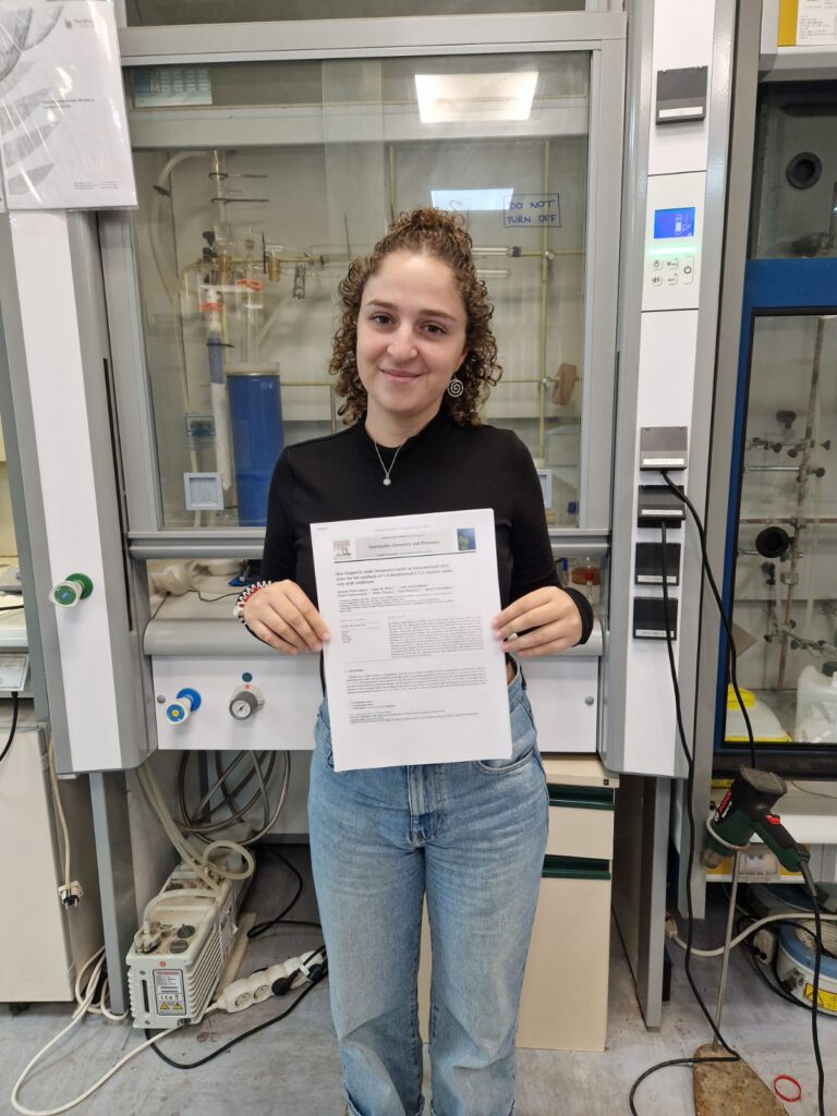 Arantxa publishes in Sustainable Chemistry and Pharmacy ! Doing click chemistry with olive stones !